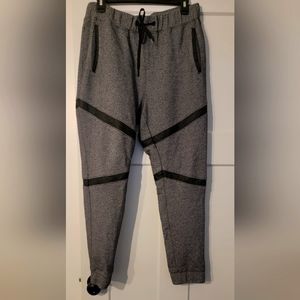 Mens Joggets with faux leather